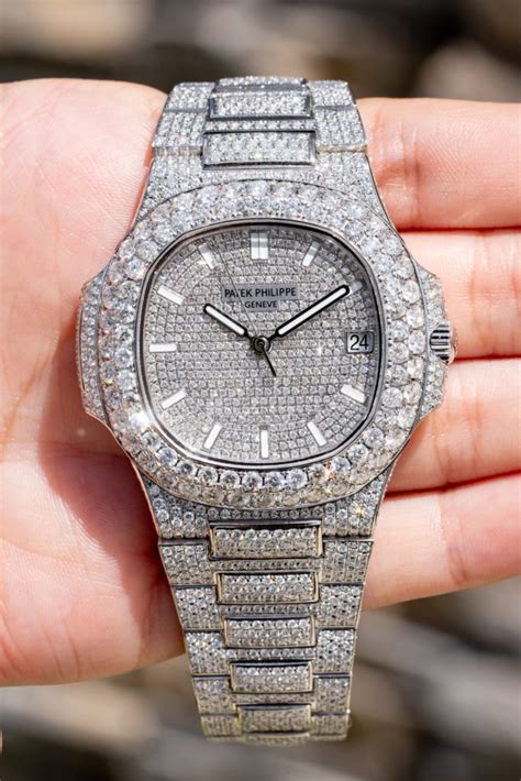 patek philippe factory diamonds|Patek Philippe nautilus full diamond.